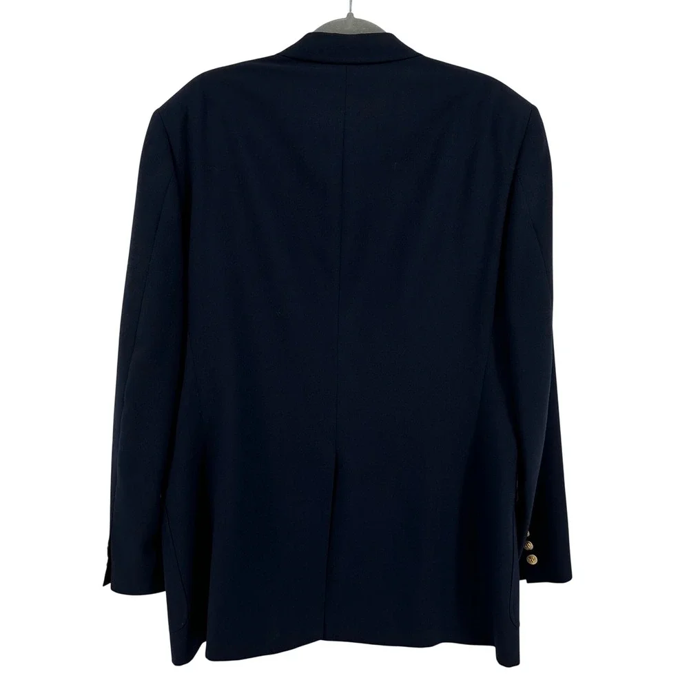 Hart Schaffner Marx Blazer Mens 42L Navy Blue‎ Gold Button Jack Nicklaus Preppy